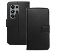 Anybird Black Flip Genuine Real Leather Protector TPU Silicone Case For DOOGEE Note 56X Pro 6.56" Magnetic Card Slot Wallet