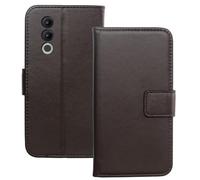 Anybird Brown Flip Genuine Real Leather Protector Case For Doogee Blade 20 / Blade 20 Turbo 6.6" Magnetic Card Slot Wallet