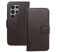 Anybird Brown Flip Genuine Real Leather Protector TPU Silicone Case For DOOGEE Note 56X Pro 6.56" Magnetic Card Slot Wallet