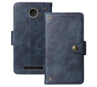 Anybird Premium Retro Flip Leather Protector Case For Beafon SL605 LTE 4G 2.4" Magnetic Card Slot Protective Bumper (Blue)