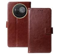 Anybird Premium Retro Flip Leather Protector Case For Condor 80 Pro 6.78" Magnetic Card Slot Protective Bumper Folio Pouch (Brown)