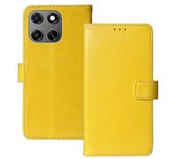 Anybird Premium Retro Flip Leather Protector Case For Coolpad C35 Plus 6.9" Magnetic Card Slot Protective Bumper Folio Pouch (Yellow)
