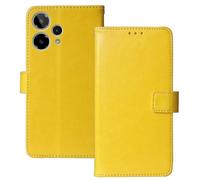 Anybird Premium Retro Flip Leather Protector Case For Cricket Icon Pro 2026 6.75" Magnetic Card Slot Protective Bumper Folio Pouch (Yellow)