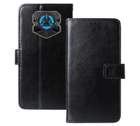 Anybird Premium Retro Flip Leather Protector Case For DOOGEE Blade 20 Play 6.6" Magnetic Card Slot Protective Bumper Folio Pouch (Black)
