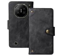 Anybird Premium Retro Flip Leather Protector Case For DOOGEE Fire 3 Pro/Fire 3 Ultra 5.5" Magnetic Card Slot Protective Bumper (Black)