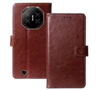 Anybird Premium Retro Flip Leather Protector Case For DOOGEE Fire 3 Pro/Fire 3 Ultra 5.5" Magnetic Card Slot Protective Bumper Folio Pouch (Brown)