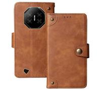 Anybird Premium Retro Flip Leather Protector Case For DOOGEE Fire 3 Pro/Fire 3 Ultra 5.5" Magnetic Card Slot Protective Bumper (Brown)