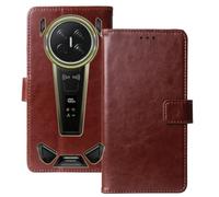 Anybird Premium Retro Flip Leather Protector Case For DOOGEE V Max 2 Pro 6.78" Magnetic Card Slot Protective Bumper Folio Pouch (Brown)