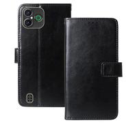 Anybird Premium Retro Flip Leather Protector Case For Doro Aurora A30 Magnetic Card Slot Protective Bumper Folio Pouch (Black)