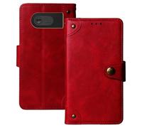 Anybird Premium Retro Flip Leather Protector Case For Emporia Simplicity Glam 4G 2.8" Magnetic Card Slot Protective Bumper (Red)