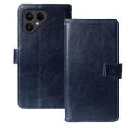 Anybird Premium Retro Flip Leather Protector Case For Fairphone 6 5G 6.31 inch Magnetic Card Slot Protective Bumper Folio Pouch (Dark Blue)