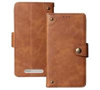 Anybird Premium Retro Flip Leather Protector Case For Gigaset GL595 2.8" Magnetic Card Slot Protective Bumper (Brown)