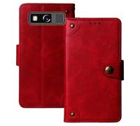 Anybird Premium Retro Flip Leather Protector Case For HAMMER Blade 2 Pro 5.7" Magnetic Card Slot Protective Bumper (Red)