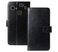 Anybird Premium Retro Flip Leather Protector Case For HAMMER Blade 3 4G 6.2" Magnetic Card Slot Protective Bumper Folio Pouch (Black)