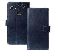 Anybird Premium Retro Flip Leather Protector Case For HAMMER Blade 3 4G 6.2" Magnetic Card Slot Protective Bumper Folio Pouch (Dark Blue)