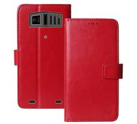 Anybird Premium Retro Flip Leather Protector Case For Hammer H Rock LTE 2.4" Magnetic Card Slot Protective Bumper Folio Pouch (Red)