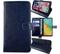 Anybird Premium Retro Flip Leather Protector Case For Hi nova 12 SE 6.67" Magnetic Card Slot Protective Bumper Folio Pouch (Dark Blue)