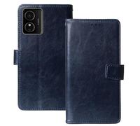 Anybird Premium Retro Flip Leather Protector Case For HMD Arc/HMD Key 6.52" Magnetic Card Slot Protective Bumper Folio Pouch (Dark Blue)