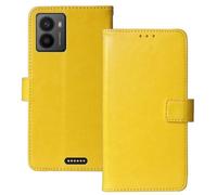 Anybird Premium Retro Flip Leather Protector Case For HMD Fuse/HMD Fusion/HMD Fusion X1 6.56" Magnetic Card Slot Protective Bumper Folio Pouch (Yellow)