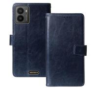 Anybird Premium Retro Flip Leather Protector Case For HMD Fuse/HMD Fusion/HMD Fusion X1 6.56" Magnetic Card Slot Protective Bumper Folio Pouch (Dark Blue)