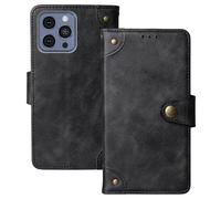 Anybird Premium Retro Flip Leather Protector Case For HOTWAV A16 Pro Max 6.75" Magnetic Card Slot Protective Bumper (Black)