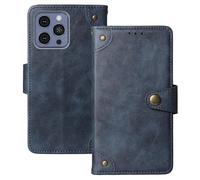 Anybird Premium Retro Flip Leather Protector Case For HOTWAV A16 Pro Max 6.75" Magnetic Card Slot Protective Bumper (Blue)