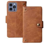 Anybird Premium Retro Flip Leather Protector Case For HOTWAV A16 Pro Max 6.75" Magnetic Card Slot Protective Bumper (Brown)