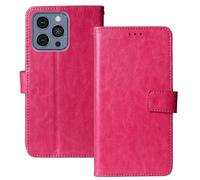 Anybird Premium Retro Flip Leather Protector Case For HOTWAV A16 Pro Max 6.75" Magnetic Card Slot Protective Bumper Folio Pouch (Rose)
