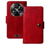 Anybird Premium Retro Flip Leather Protector Case For iHunt Titan Night Hunter 6.78" Magnetic Card Slot Protective Bumper (Red)