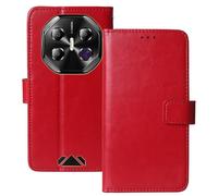 Anybird Premium Retro Flip Leather Protector Case For iHunt Titan Night Hunter 6.78" Magnetic Card Slot Protective Bumper Folio Pouch (Red)