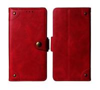 Anybird Premium Retro Flip Leather Protector Case For Innioasis MP3 MP4 Player G1 / G3 / G5 4 Inch Magnetic Card Slot Protective Bumper (Red)