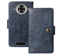 Anybird Premium Retro Flip Leather Protector Case For JCB Toughphone Max 5G 6.67" Magnetic Card Slot Protective Bumper (Blue)