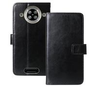 Anybird Premium Retro Flip Leather Protector Case For JCB Toughphone Max 5G 6.67" Magnetic Card Slot Protective Bumper Folio Pouch (Black)