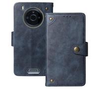 Anybird Premium Retro Flip Leather Protector Case For JCB Toughphone MAX M20 5G 6.6" Magnetic Card Slot Protective Bumper (Blue)