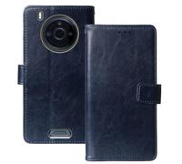 Anybird Premium Retro Flip Leather Protector Case For JCB Toughphone MAX M20 5G 6.6" Magnetic Card Slot Protective Bumper Folio Pouch (Dark Blue)