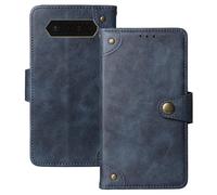 Anybird Premium Retro Flip Leather Protector Case For JCB Tradesman 2F 4G 2.4" Magnetic Card Slot Protective Bumper (Blue)