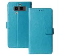 Anybird Premium Retro Flip Leather Protector Case For JCB Tradesman 3 4G 2.8" Magnetic Card Slot Protective Bumper Folio Pouch (Blue)