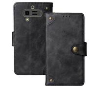 Anybird Premium Retro Flip Leather Protector Case For JCB Tradesman 3 4G 2.8" Magnetic Card Slot Protective Bumper (Black)