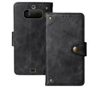 Anybird Premium Retro Flip Leather Protector Case For JCB Tradesman 4 2.4" Magnetic Card Slot Protective Bumper (Black)