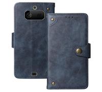 Anybird Premium Retro Flip Leather Protector Case For JCB Tradesman 4 2.4" Magnetic Card Slot Protective Bumper (Blue)