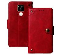 Anybird Premium Retro Flip Leather Protector Case For Kodak Seren D61L 6" Magnetic Card Slot Protective Bumper (Red)