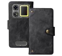 Anybird Premium Retro Flip Leather Protector Case For LAGENIO Rhino 1 Pro 6.9" Magnetic Card Slot Protective Bumper (Black)