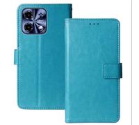 Anybird Premium Retro Flip Leather Protector Case For Lava Bold N2 5G 6.75" Magnetic Card Slot Protective Bumper Folio Pouch (Blue)