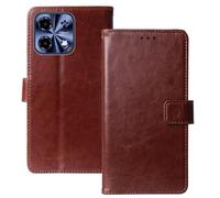 Anybird Premium Retro Flip Leather Protector Case For Lava Bold N2 5G 6.75" Magnetic Card Slot Protective Bumper Folio Pouch (Brown)