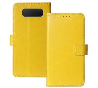 Anybird Premium Retro Flip Leather Protector Case For Maxcom MM135L 1.77" Magnetic Card Slot Protective Bumper Folio Pouch (Yellow)