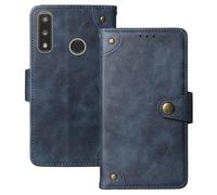 Anybird Premium Retro Flip Leather Protector Case For Murena Teracube 2S 6.1" Magnetic Card Slot Protective Bumper (Blue)