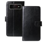 Anybird Premium Retro Flip Leather Protector Case For Nubia X Value 5G 6.75" Magnetic Card Slot Protective Bumper Folio Pouch (Black)