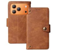 Anybird Premium Retro Flip Leather Protector Case For OUKITEL C17 Mini 4" Magnetic Card Slot Protective Bumper (Brown)