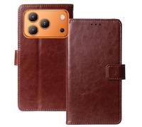 Anybird Premium Retro Flip Leather Protector Case For OUKITEL C17 Mini 4" Magnetic Card Slot Protective Bumper Folio Pouch (Brown)