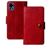 Anybird Premium Retro Flip Leather Protector Case For Reeder S19 Max 6.51" Magnetic Card Slot Protective Bumper (Red)